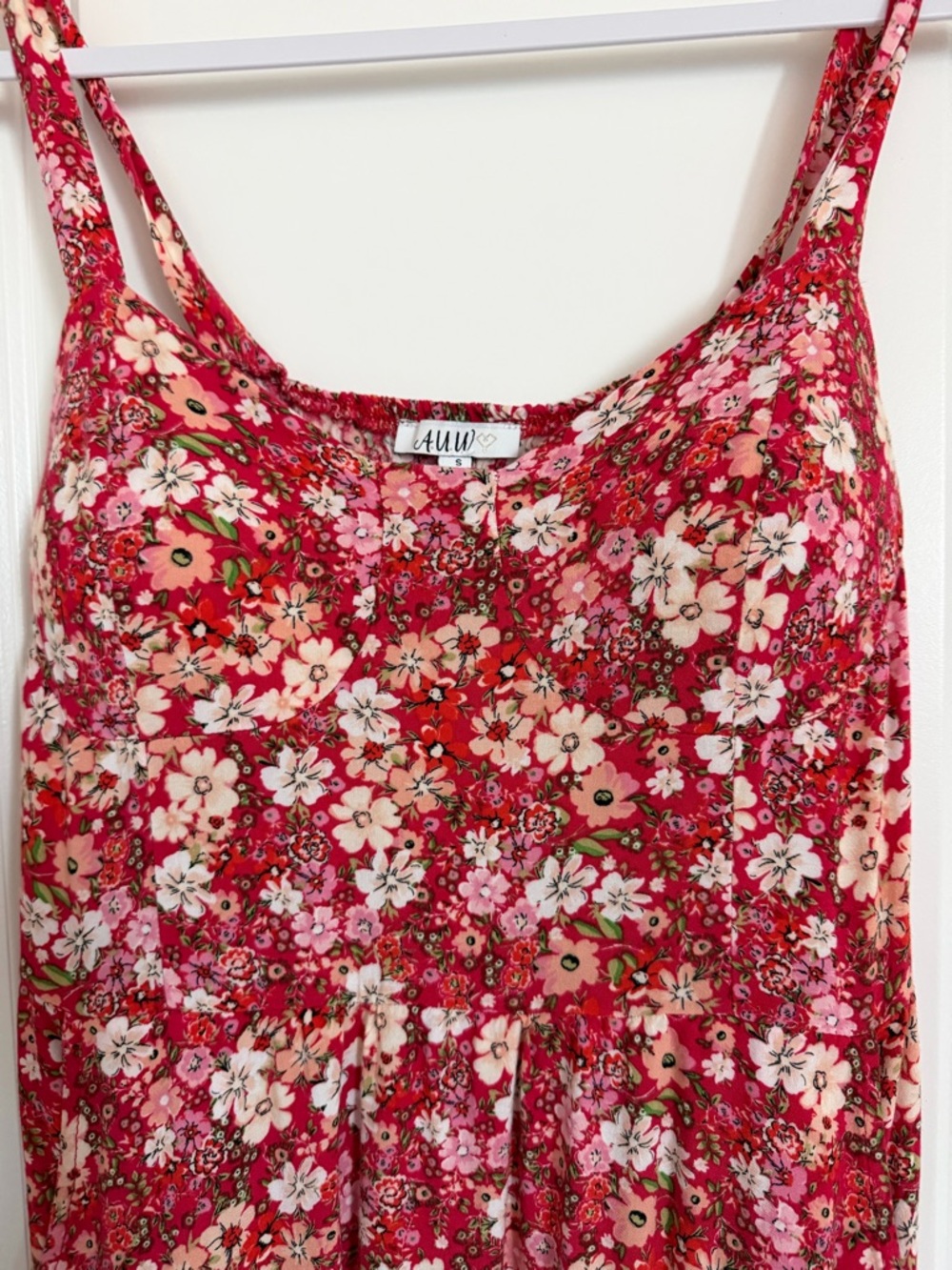 AUW Red and White Floral Sundress - Picture 4 of 5